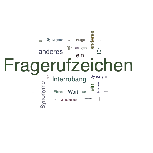 Ein anderes Wort für Fragerufzeichen - Synonym Fragerufzeichen