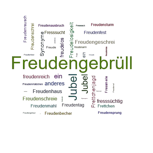 Ein anderes Wort für Freudengebrüll - Synonym Freudengebrüll