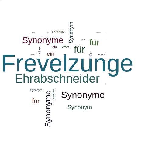 Ein anderes Wort für Frevelzunge - Synonym Frevelzunge