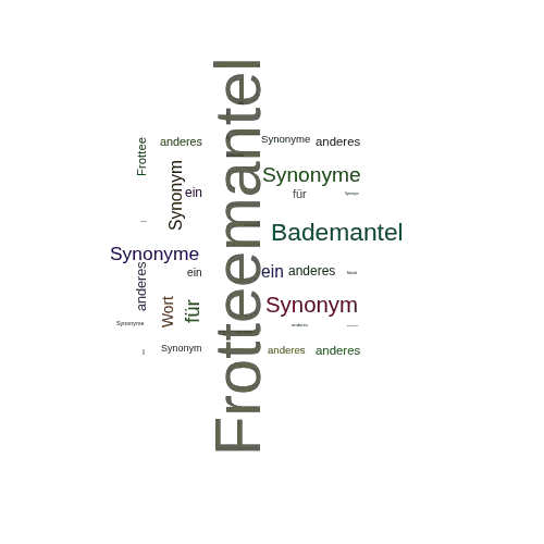 Ein anderes Wort für Frotteemantel - Synonym Frotteemantel