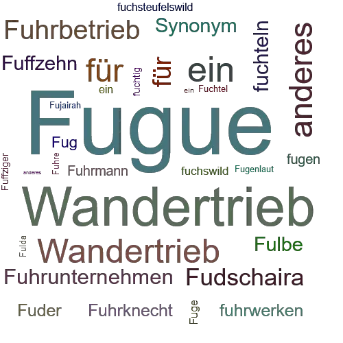 Ein anderes Wort für Fugue - Synonym Fugue