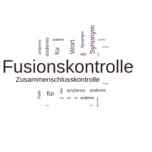 Ein anderes Wort für Fusionskontrolle - Synonym Fusionskontrolle