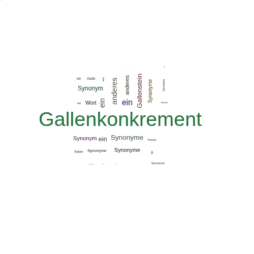 Ein anderes Wort für Gallenkonkrement - Synonym Gallenkonkrement