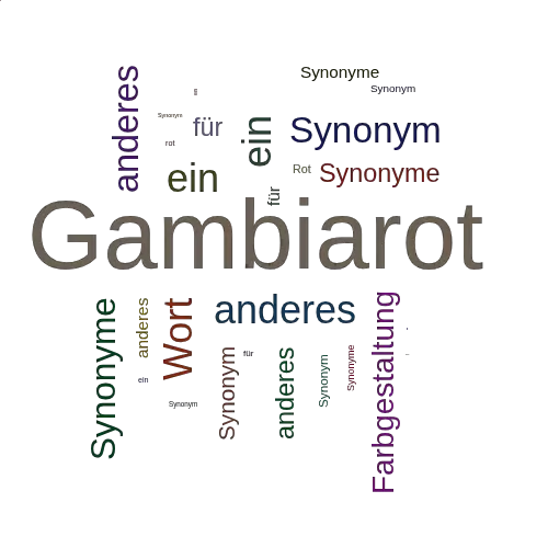 Ein anderes Wort für Gambiarot - Synonym Gambiarot