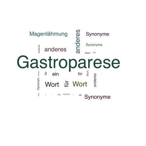 Ein anderes Wort für Gastroparese - Synonym Gastroparese