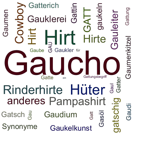 Ein anderes Wort für Gaucho - Synonym Gaucho