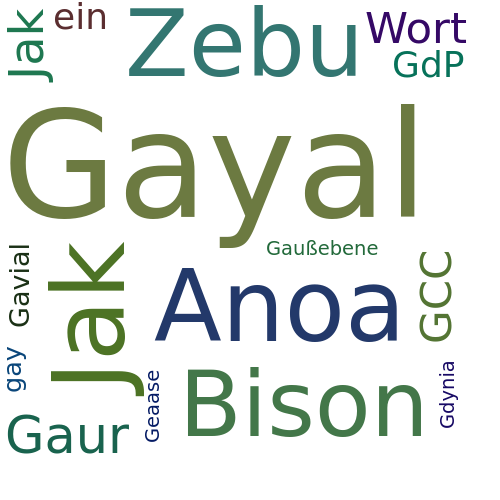 Ein anderes Wort für Gayal - Synonym Gayal