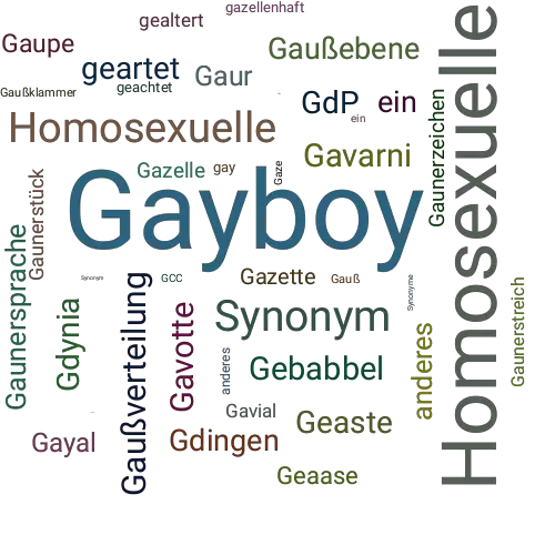 Ein anderes Wort für Gayboy - Synonym Gayboy