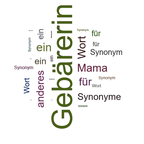 Gebarerin Synonym Lexikothek Ein Anderes Wort Fur Gebarerin