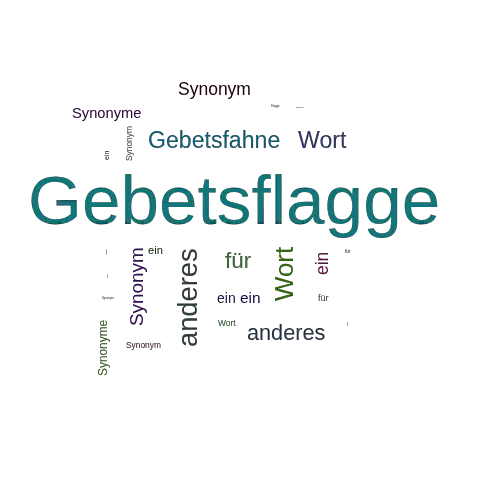 Ein anderes Wort für Gebetsflagge - Synonym Gebetsflagge