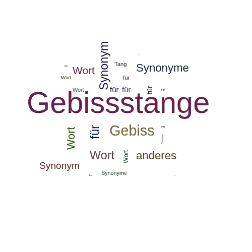 Ein anderes Wort für Gebissstange - Synonym Gebissstange