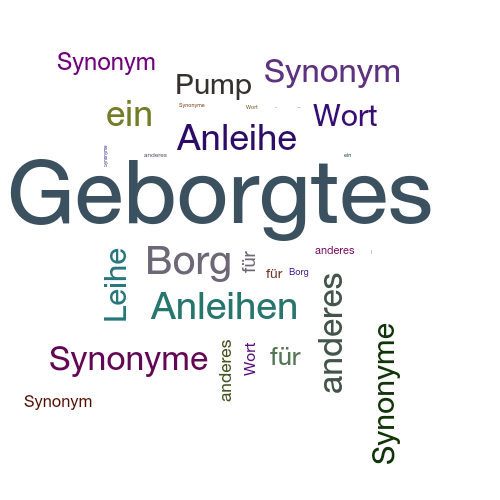 Ein anderes Wort für Geborgtes - Synonym Geborgtes