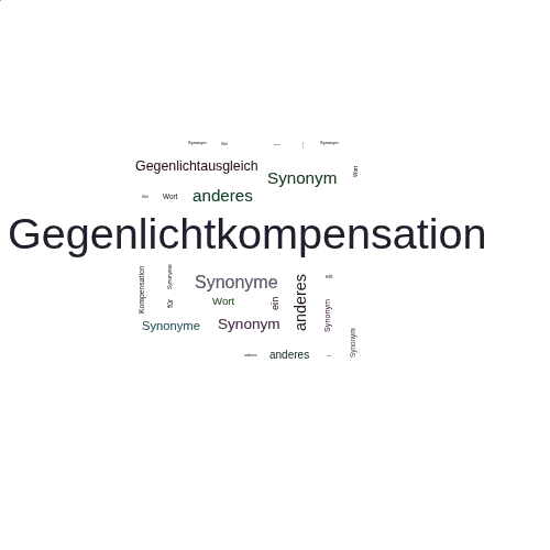 Ein anderes Wort für Gegenlichtkompensation - Synonym Gegenlichtkompensation