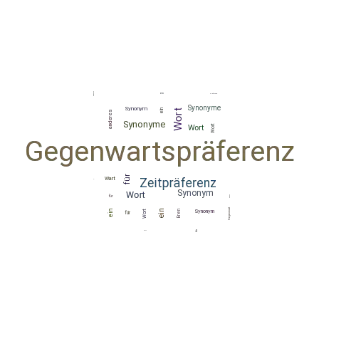 Ein anderes Wort für Gegenwartspräferenz - Synonym Gegenwartspräferenz