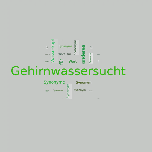 Ein anderes Wort für Gehirnwassersucht - Synonym Gehirnwassersucht