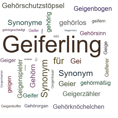 Ein anderes Wort für Geiferling - Synonym Geiferling