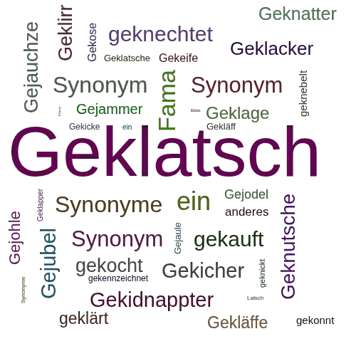 Ein anderes Wort für Geklatsch - Synonym Geklatsch
