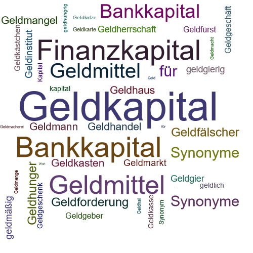 Ein anderes Wort für Geldkapital - Synonym Geldkapital