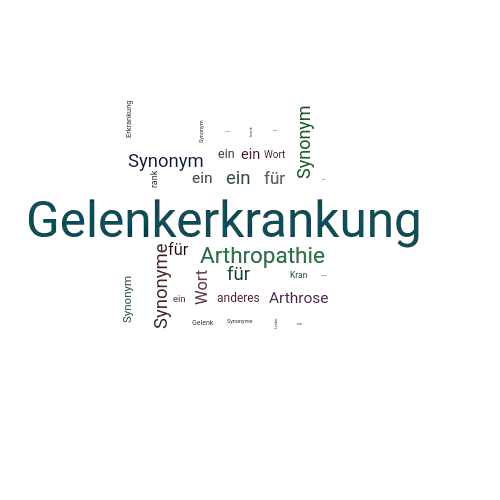 Ein anderes Wort für Gelenkerkrankung - Synonym Gelenkerkrankung