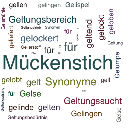 Ein anderes Wort für Gelsenstich - Synonym Gelsenstich