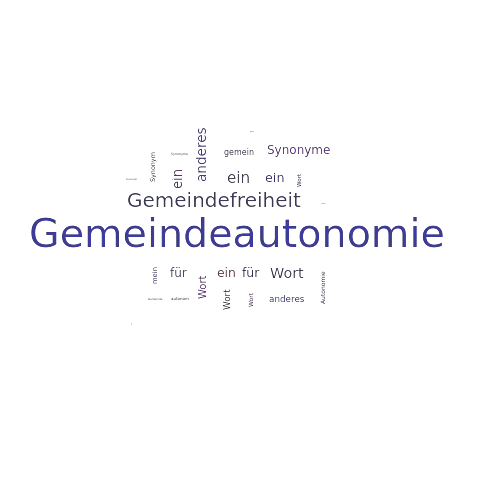 Ein anderes Wort für Gemeindeautonomie - Synonym Gemeindeautonomie