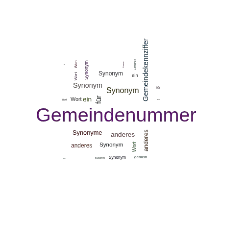 Ein anderes Wort für Gemeindenummer - Synonym Gemeindenummer