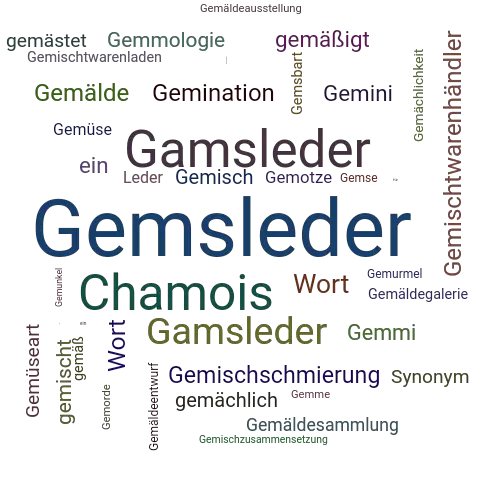 Ein anderes Wort für Gemsleder - Synonym Gemsleder