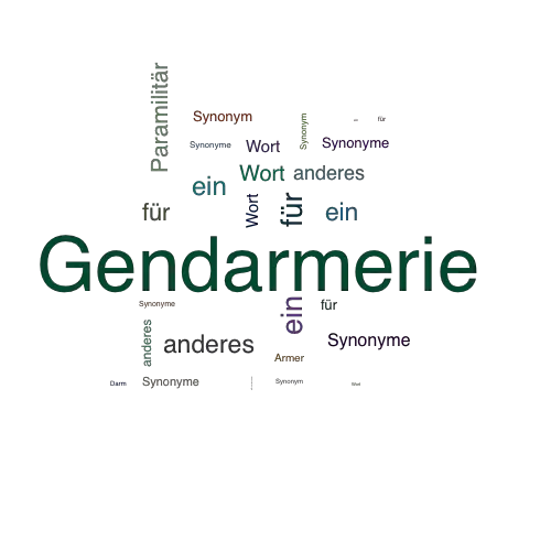 Ein anderes Wort für Gendarmerie - Synonym Gendarmerie