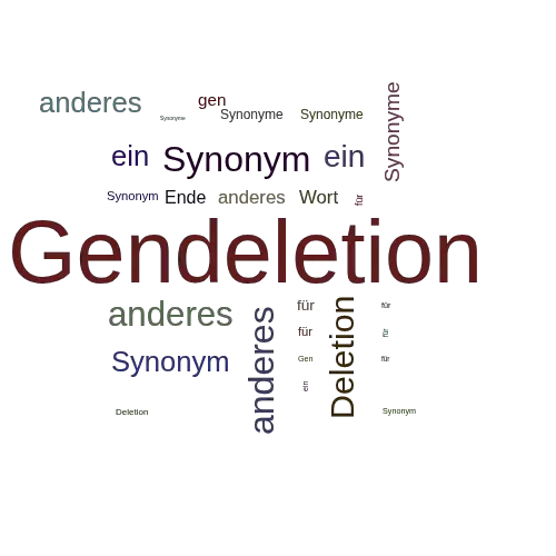 Ein anderes Wort für Gendeletion - Synonym Gendeletion