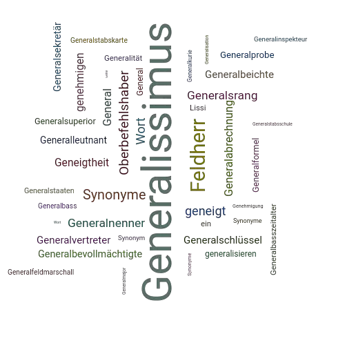 Ein anderes Wort für Generalissimus - Synonym Generalissimus