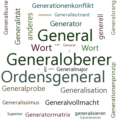 Ein anderes Wort für Generalsuperior - Synonym Generalsuperior