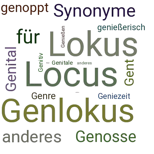 Ein anderes Wort für Genlocus - Synonym Genlocus