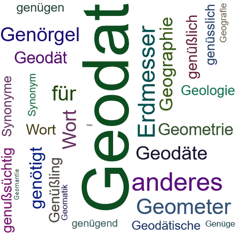 Ein anderes Wort für Geodat - Synonym Geodat