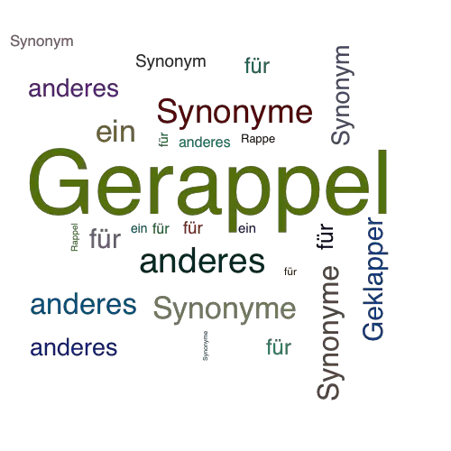 Ein anderes Wort für Gerappel - Synonym Gerappel