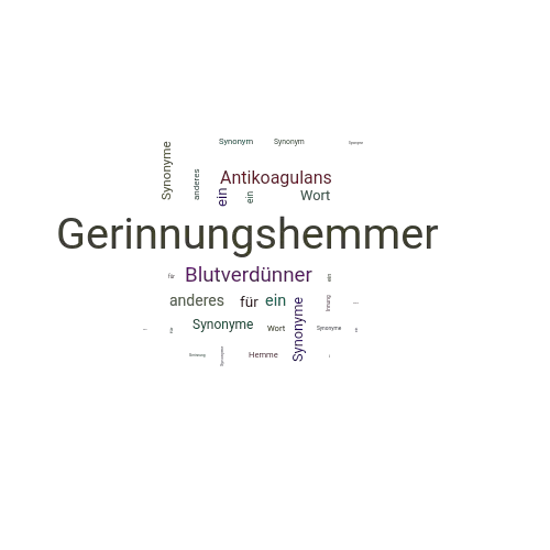 Ein anderes Wort für Gerinnungshemmer - Synonym Gerinnungshemmer