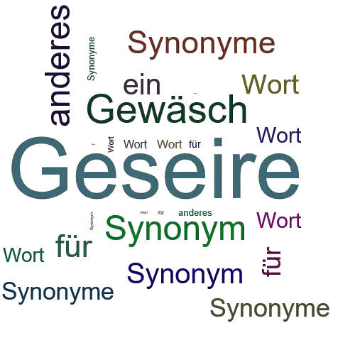 Ein anderes Wort für Geseire - Synonym Geseire