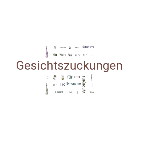 Ein anderes Wort für Gesichtszuckungen - Synonym Gesichtszuckungen