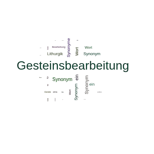 Ein anderes Wort für Gesteinsbearbeitung - Synonym Gesteinsbearbeitung