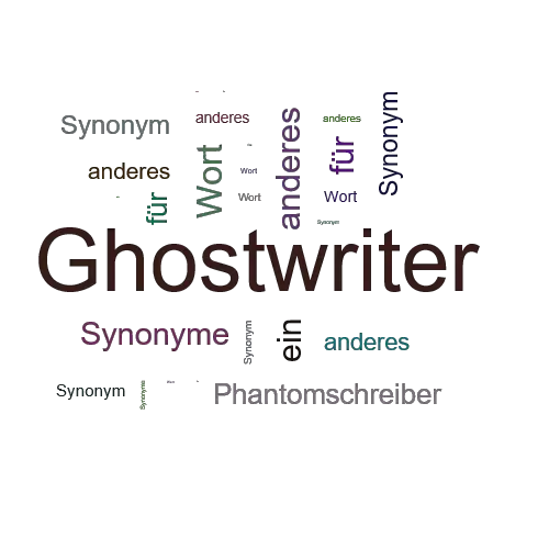 Ein anderes Wort für Ghostwriter - Synonym Ghostwriter
