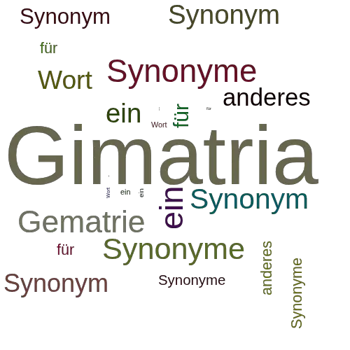 Ein anderes Wort für Gimatria - Synonym Gimatria