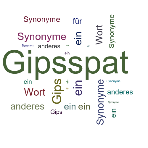 Ein anderes Wort für Gipsspat - Synonym Gipsspat