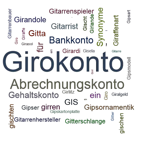 Ein anderes Wort für Girokonto - Synonym Girokonto