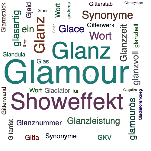 Ein anderes Wort für Glamour - Synonym Glamour