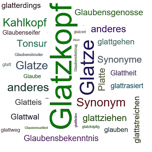 Ein anderes Wort für Glatzkopf - Synonym Glatzkopf