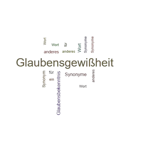 Ein anderes Wort für Glaubensgewißheit - Synonym Glaubensgewißheit