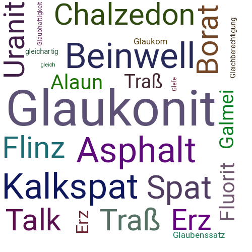 Ein anderes Wort für Glaukonit - Synonym Glaukonit
