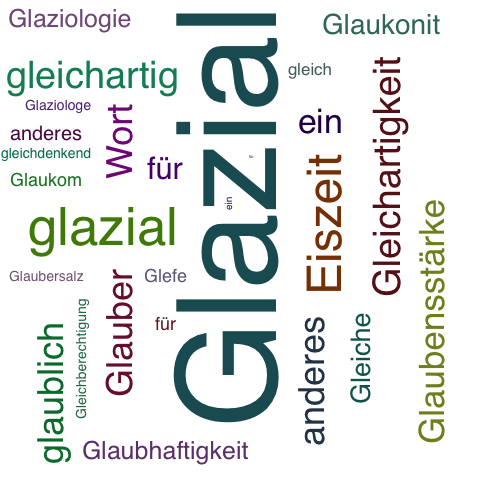 Ein anderes Wort für Glazial - Synonym Glazial