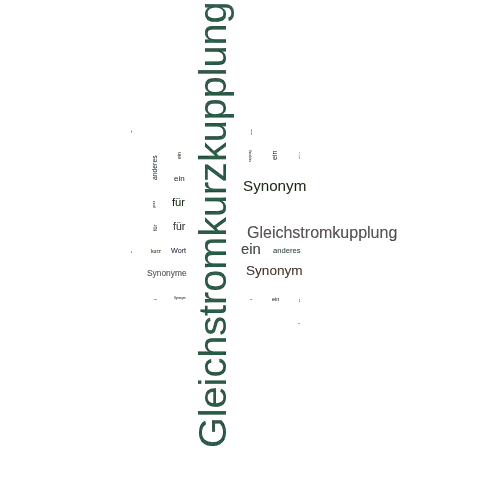 Ein anderes Wort für Gleichstromkurzkupplung - Synonym Gleichstromkurzkupplung