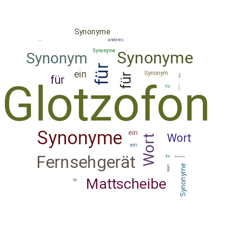 Ein anderes Wort für Glotzofon - Synonym Glotzofon