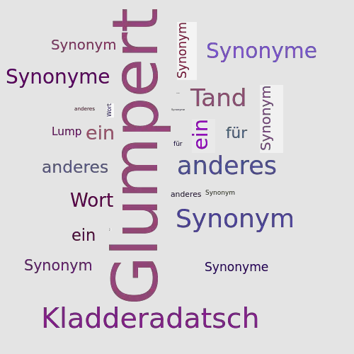Ein anderes Wort für Glumpert - Synonym Glumpert